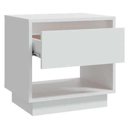 vidaXL Bedside Cabinet | White | Engineered Wood | 45 cm x 34 cm x 44 cm