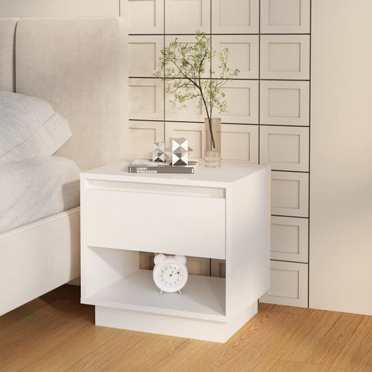 vidaXL Bedside Cabinet | White | Engineered Wood | 45 cm x 34 cm x 44 cm