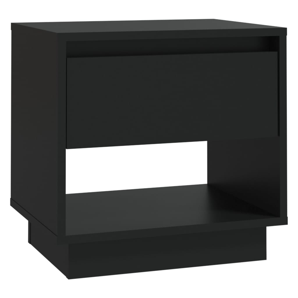 vidaXL Bedside Cabinet | Black | Engineered wood
