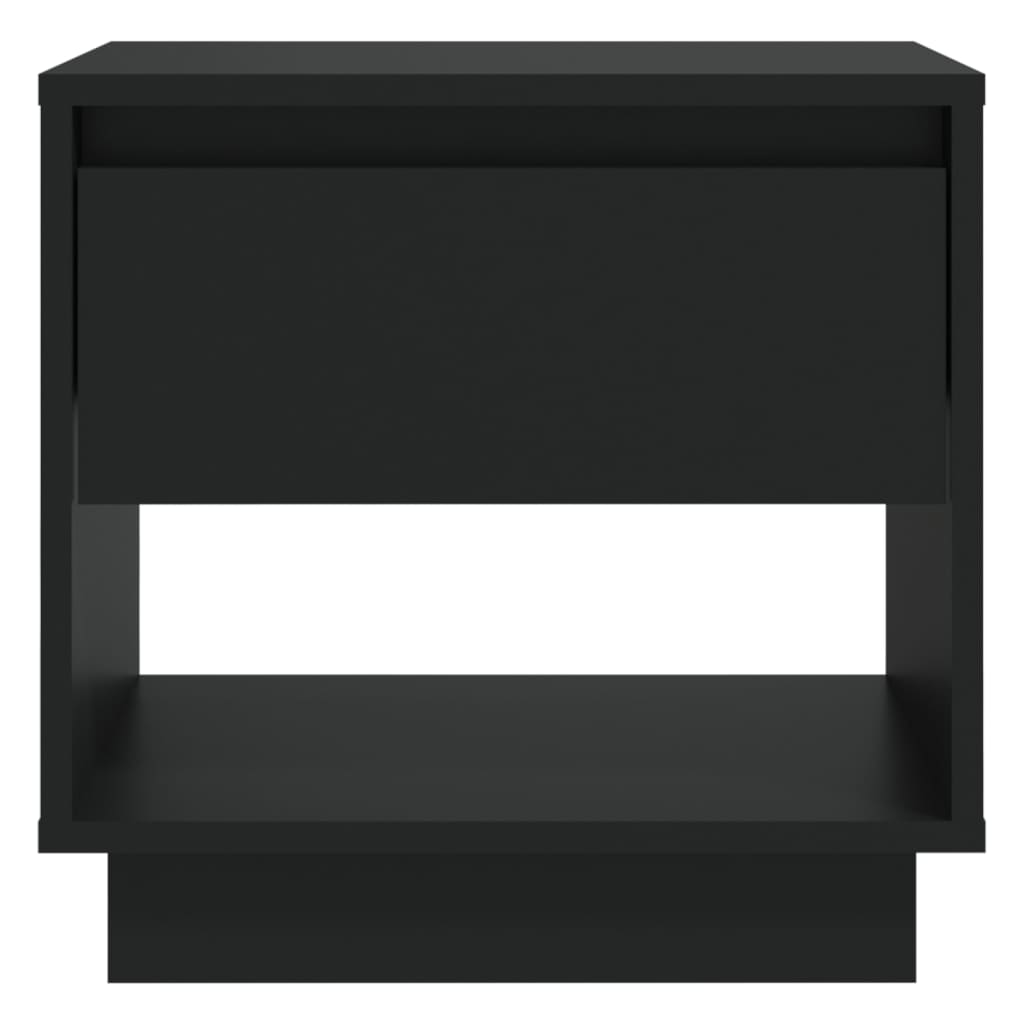 vidaXL Bedside Cabinet | Black | Engineered wood