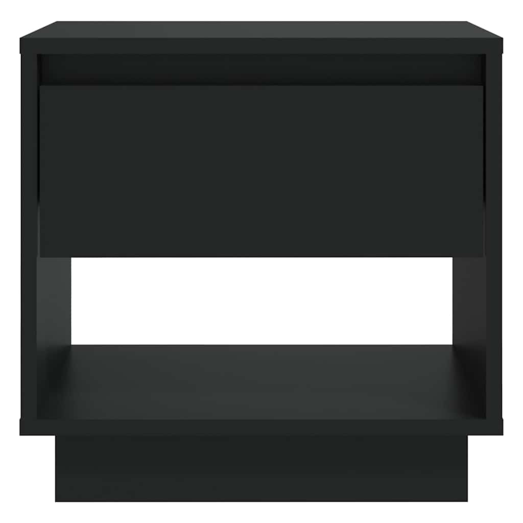 vidaXL Bedside Cabinet Black 45x34x44 cm Engineered Wood