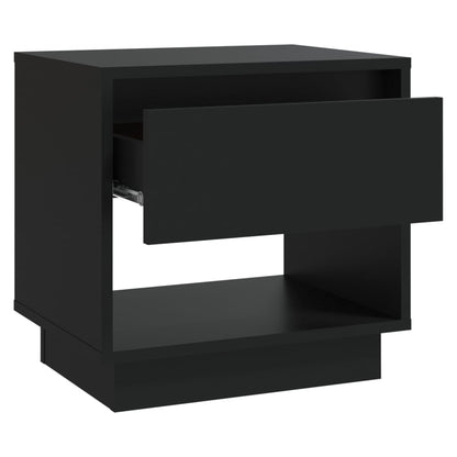 vidaXL Bedside Cabinet | Black | Engineered wood