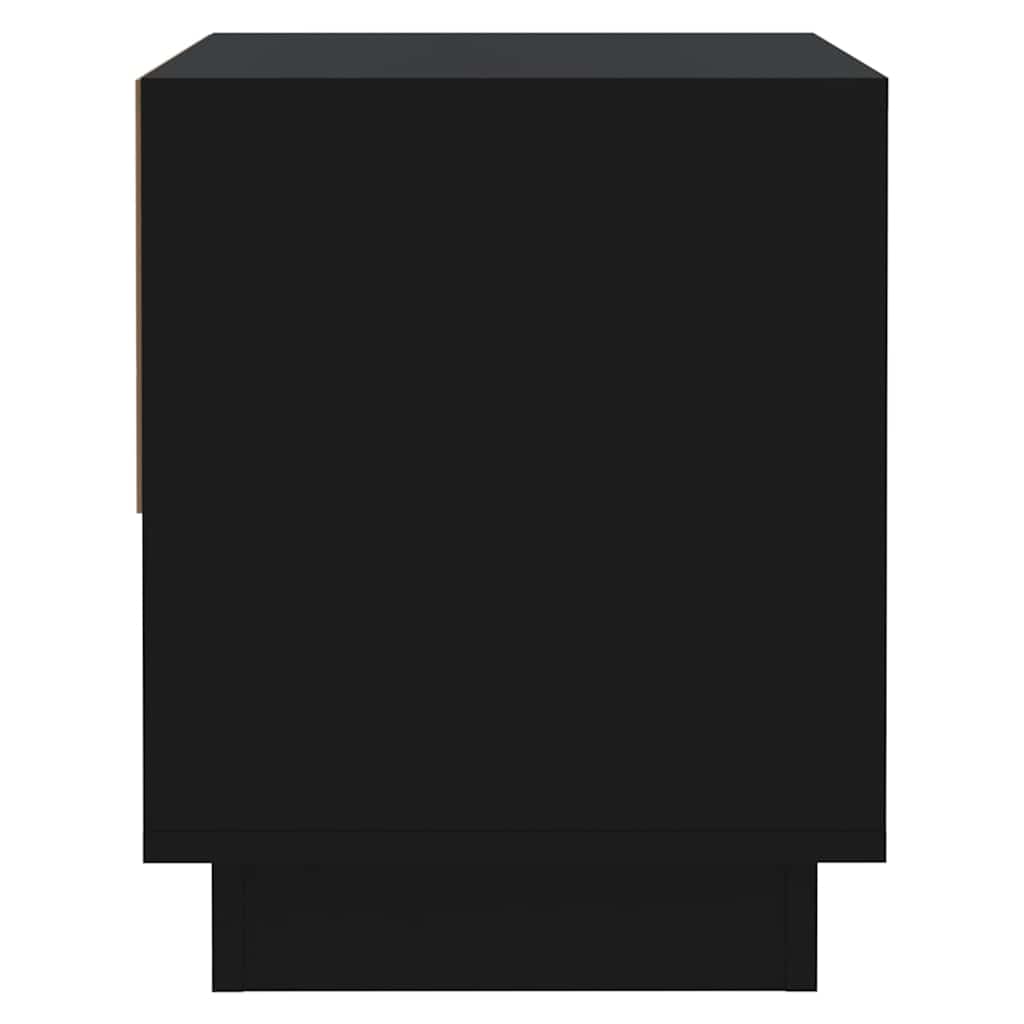 vidaXL Bedside Cabinet Black 45x34x44 cm Engineered Wood