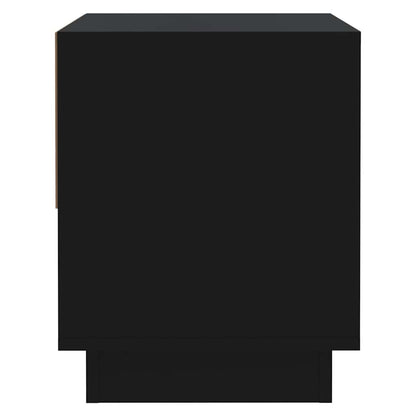 vidaXL Bedside Cabinet Black 45x34x44 cm Engineered Wood
