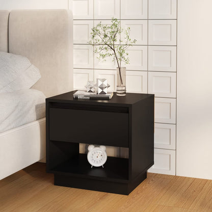 vidaXL Bedside Cabinet | Black | Engineered wood