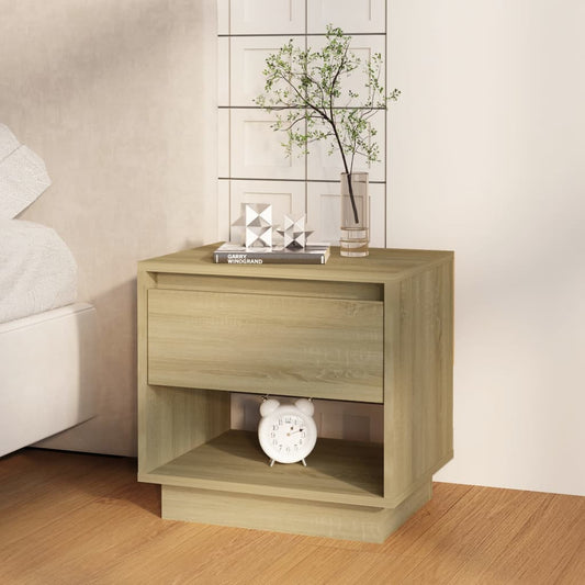 vidaXL Bedside Cabinet | Sonoma oak | Engineered wood | Bedside Cabinet