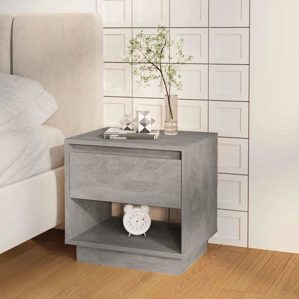 vidaXL Bedside Cabinets 2 pcs Concrete Grey 45x34x44cm Engineered Wood