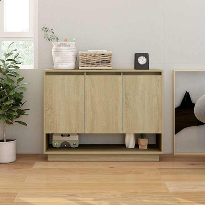 809533 vidaXL Sideboard Sonoma Oak 97x31x75 cm Engineered Wood