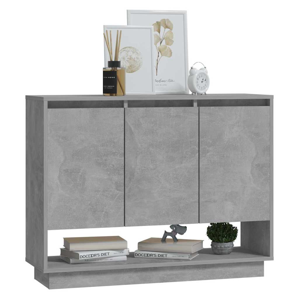 vidaXL Sideboard Concrete Grey 97x31x75 cm Engineered Wood