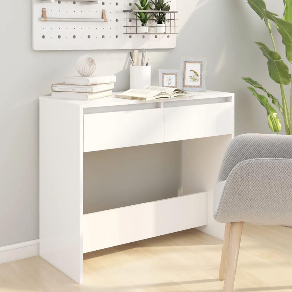 809566 vidaXL Console Table White 89x41x76,5 cm Engineered Wood