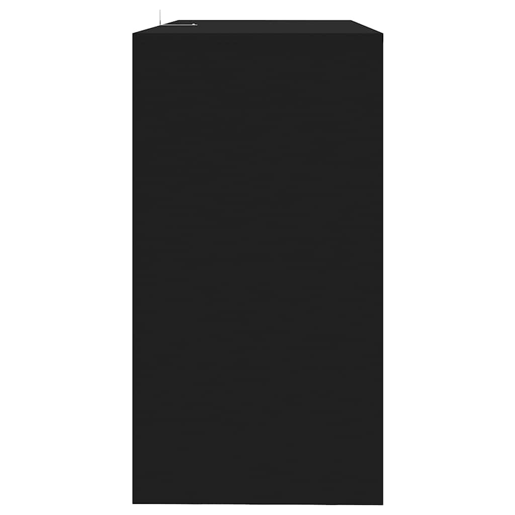 vidaXL Console Table Black 89x41x76.5 cm Steel