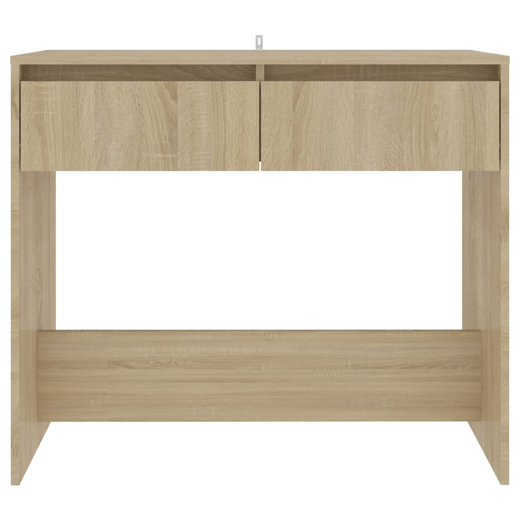 vidaXL Console Table Sonoma Oak 89x41x76.5 cm Steel