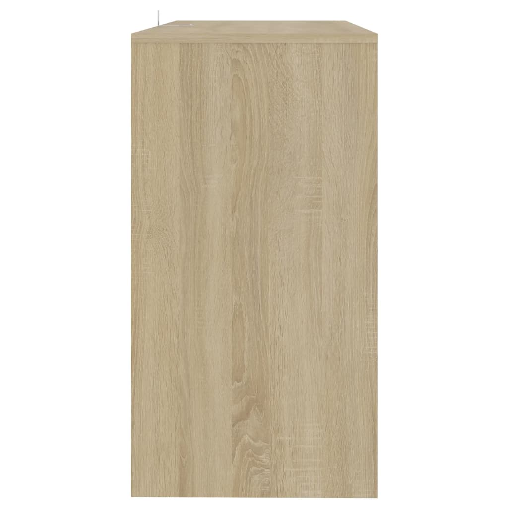 vidaXL Console Table Sonoma Oak 89x41x76.5 cm Steel