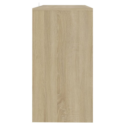 vidaXL Console Table Sonoma Oak 89x41x76.5 cm Steel