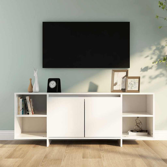 809584 vidaXL TV Cabinet White 130x35x50 cm Engineered Wood