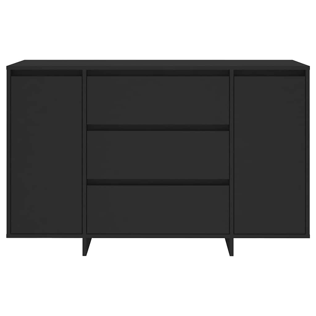 vidaXL Sideboard with 3 Drawers Black 120x41x75 cm Engineered Wood