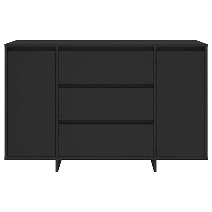 vidaXL Sideboard with 3 Drawers Black 120x41x75 cm Engineered Wood