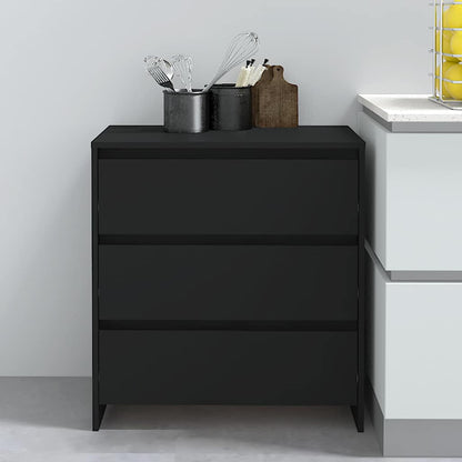 809747 vidaXL Sideboard Black 70x41x75 cm Engineered Wood