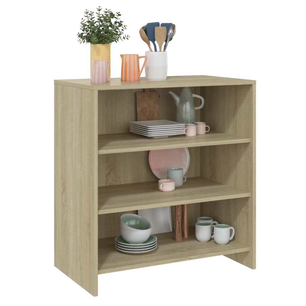 vidaXL Sideboard Sonoma Oak 70x40.5x75 cm Engineered Wood