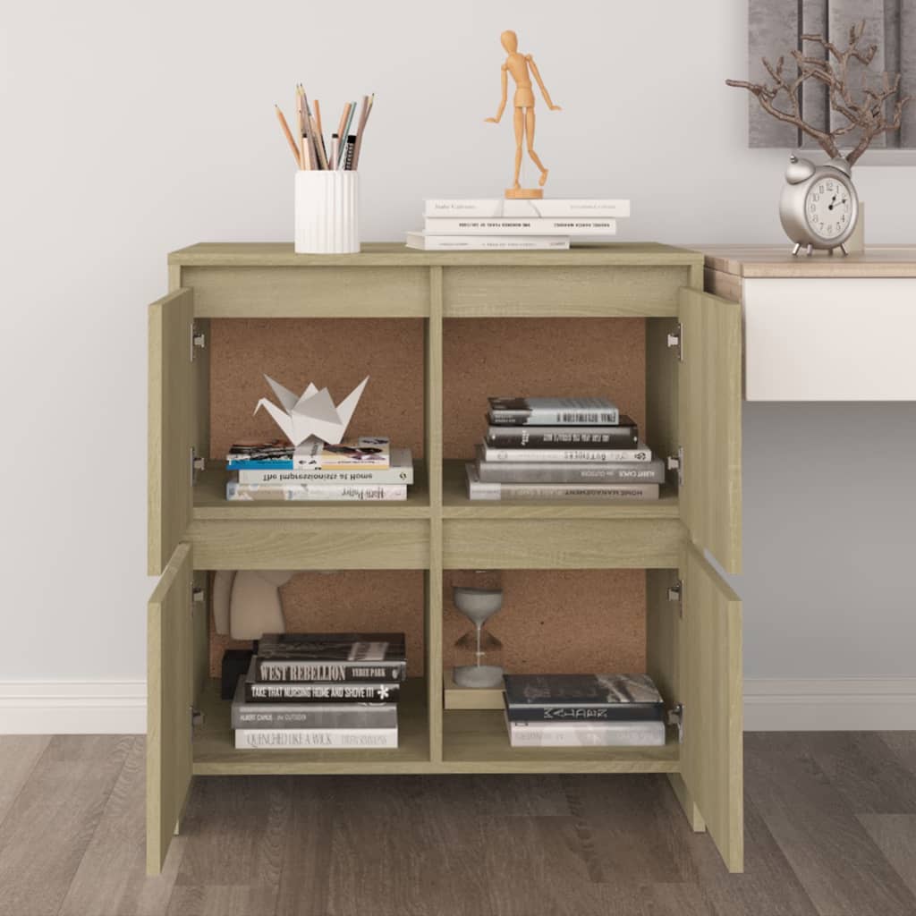 vidaXL Sideboard Sonoma Oak 70x41x75 cm Engineered Wood