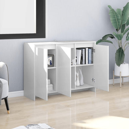 809773 vidaXL Sideboard White 102x33x75 cm Engineered Wood