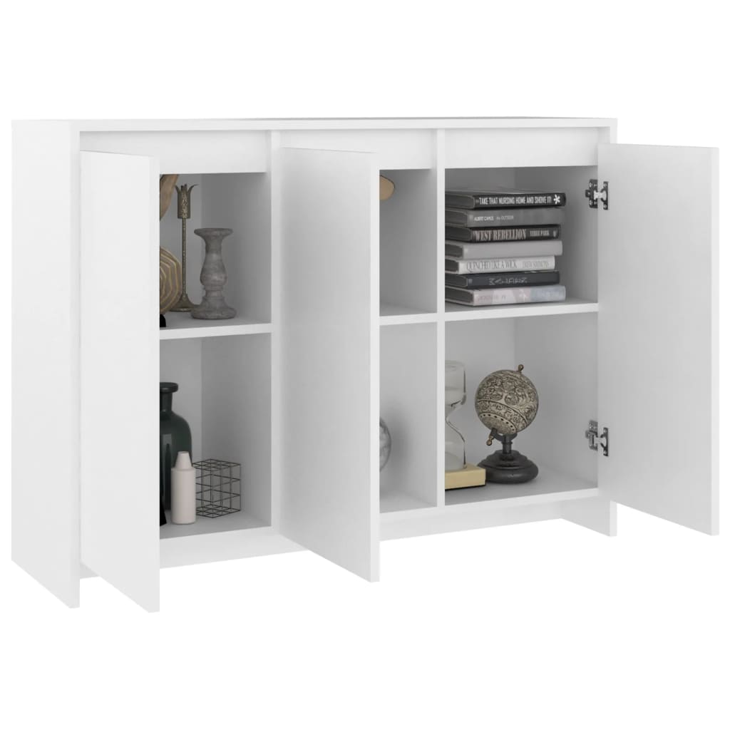 809773 vidaXL Sideboard White 102x33x75 cm Engineered Wood