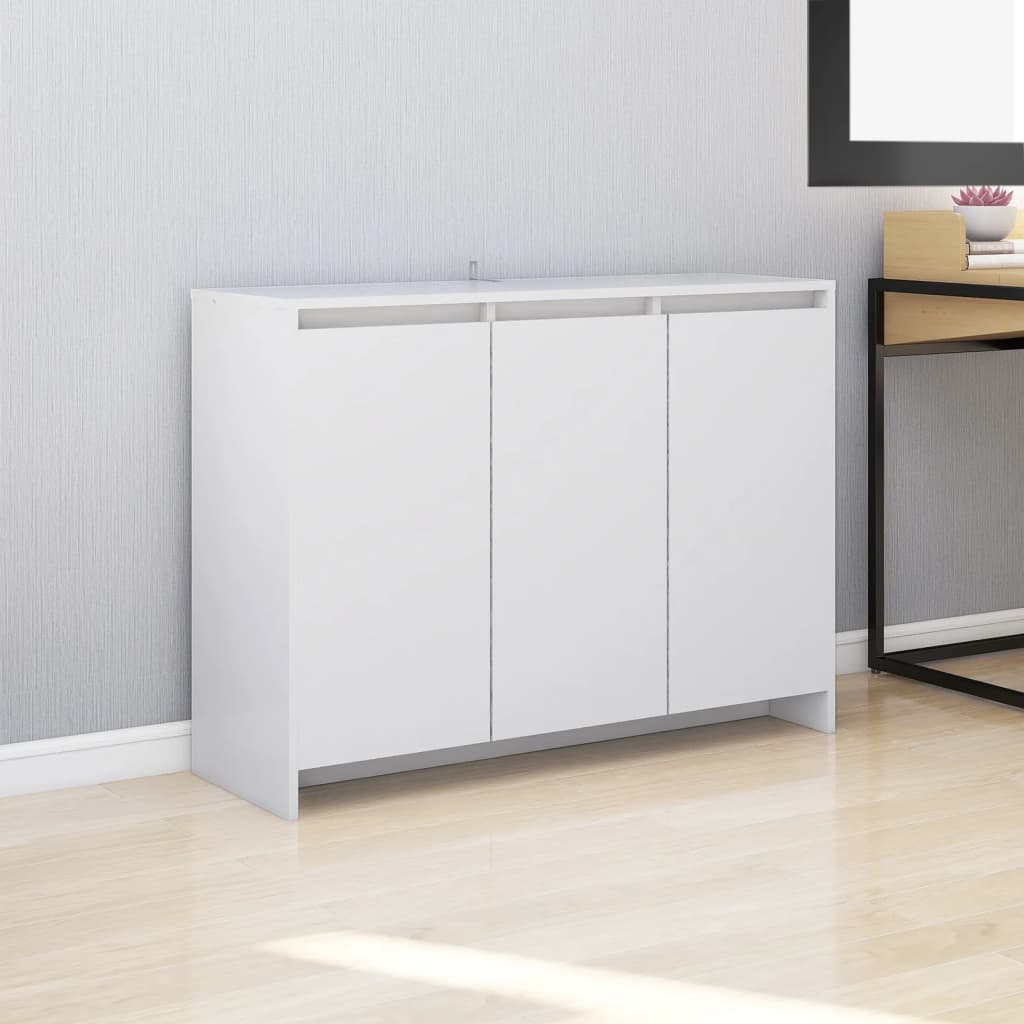 809773 vidaXL Sideboard White 102x33x75 cm Engineered Wood