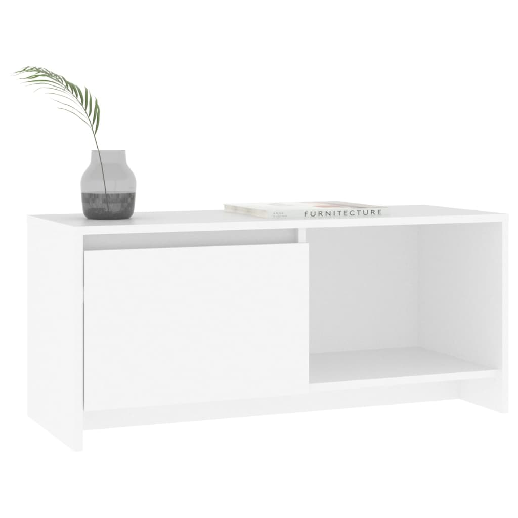 vidaXL TV Cabinet White 90x35x40 cm Engineered Wood
