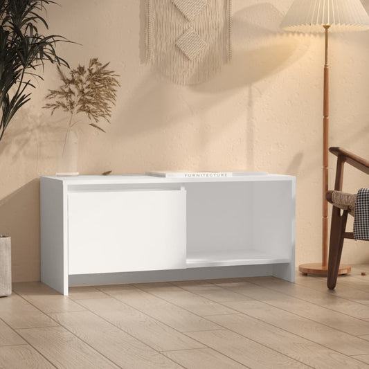 809782 vidaXL TV Cabinet White 90x35x40 cm Engineered Wood