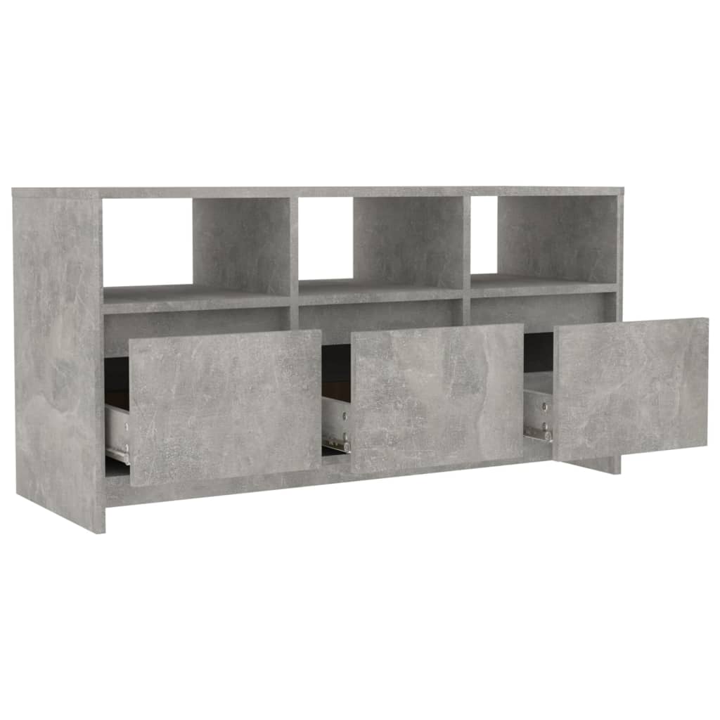 vidaXL TV Cabinet Concrete Grey 102x37.5x52.5 cm Engineered Wood