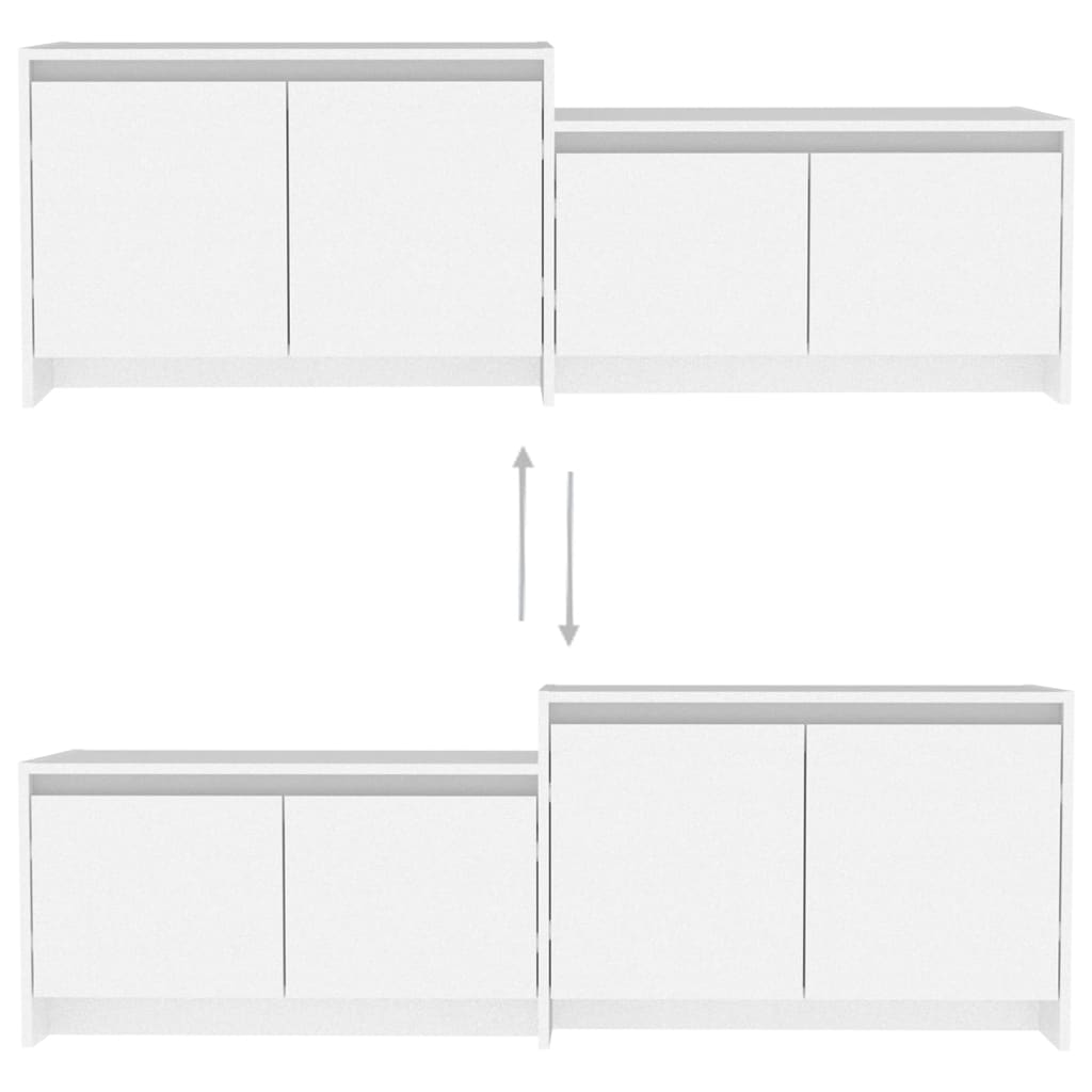 vidaXL TV Cabinet White 146.5x35x50 cm Engineered Wood