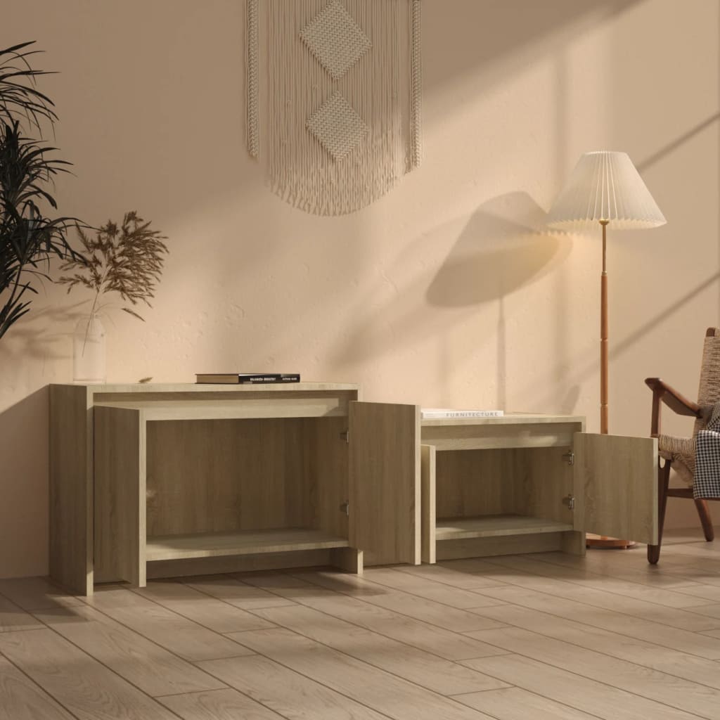 vidaXL TV Cabinet Sonoma Oak 146.5x35x50 cm Engineered Wood