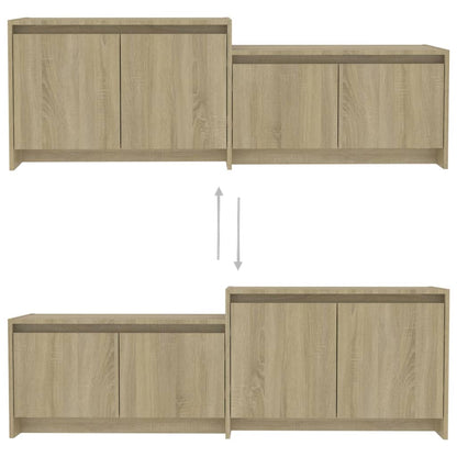 vidaXL TV Cabinet Sonoma Oak 146.5x35x50 cm Engineered Wood