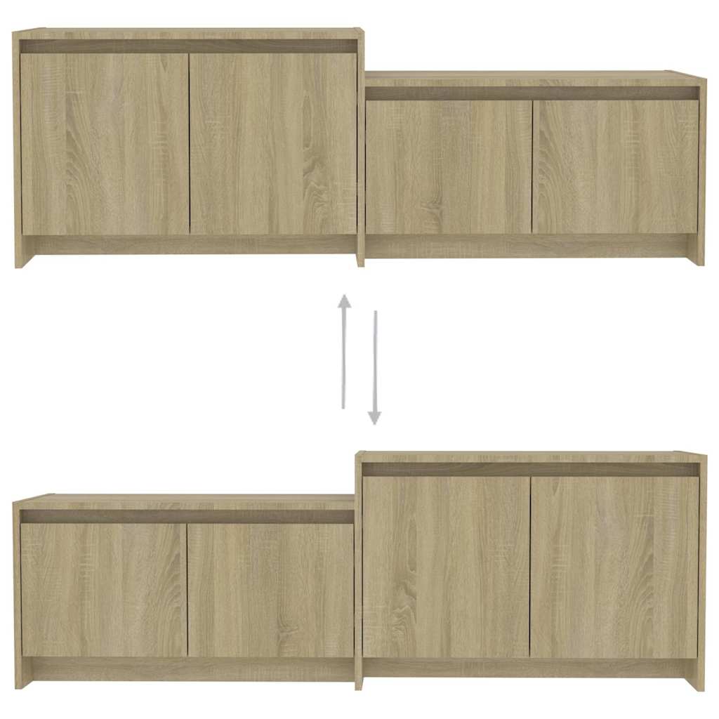 vidaXL TV Cabinet Sonoma Oak 146,5x35x50 cm Engineered Wood
