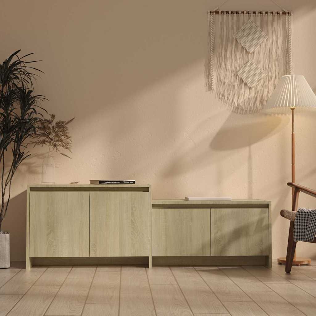 vidaXL TV Cabinet Sonoma Oak 146,5x35x50 cm Engineered Wood