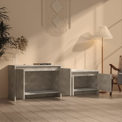 vidaXL TV Cabinet Concrete Grey 146.5x35x50 cm Engineered Wood