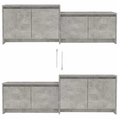 vidaXL TV Cabinet Concrete Grey 146,5x35x50 cm Engineered Wood