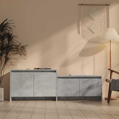 vidaXL TV Cabinet Concrete Grey 146,5x35x50 cm Engineered Wood