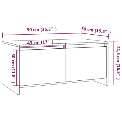 vidaXL Coffee Table Sonoma Oak 90x50x41.5 cm Engineered Wood