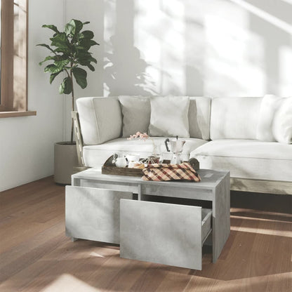vidaXL Coffee Table Concrete Grey 90x50x41,5 cm Engineered Wood