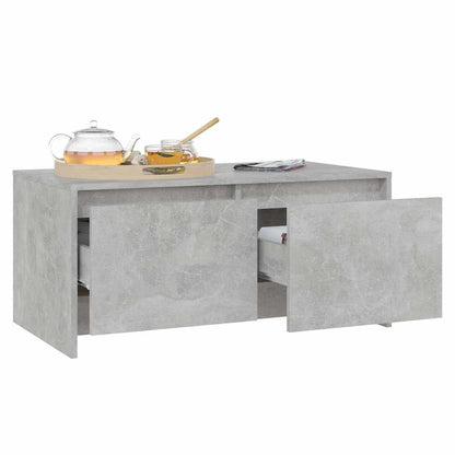 vidaXL Coffee Table Concrete Grey 90x50x41,5 cm Engineered Wood
