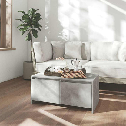 vidaXL Coffee Table Concrete Grey 90x50x41,5 cm Engineered Wood
