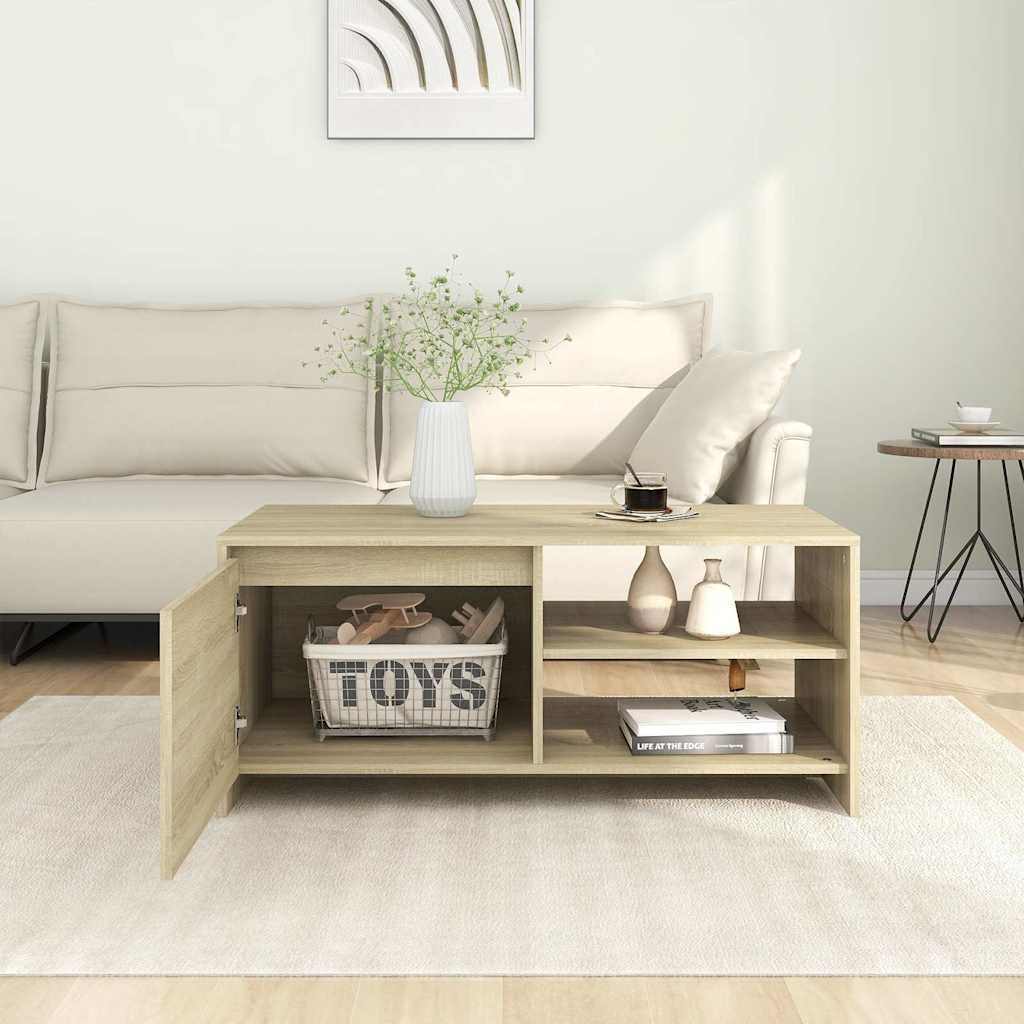 vidaXL Coffee Table Sonoma Oak 102x50x45 cm Engineered Wood