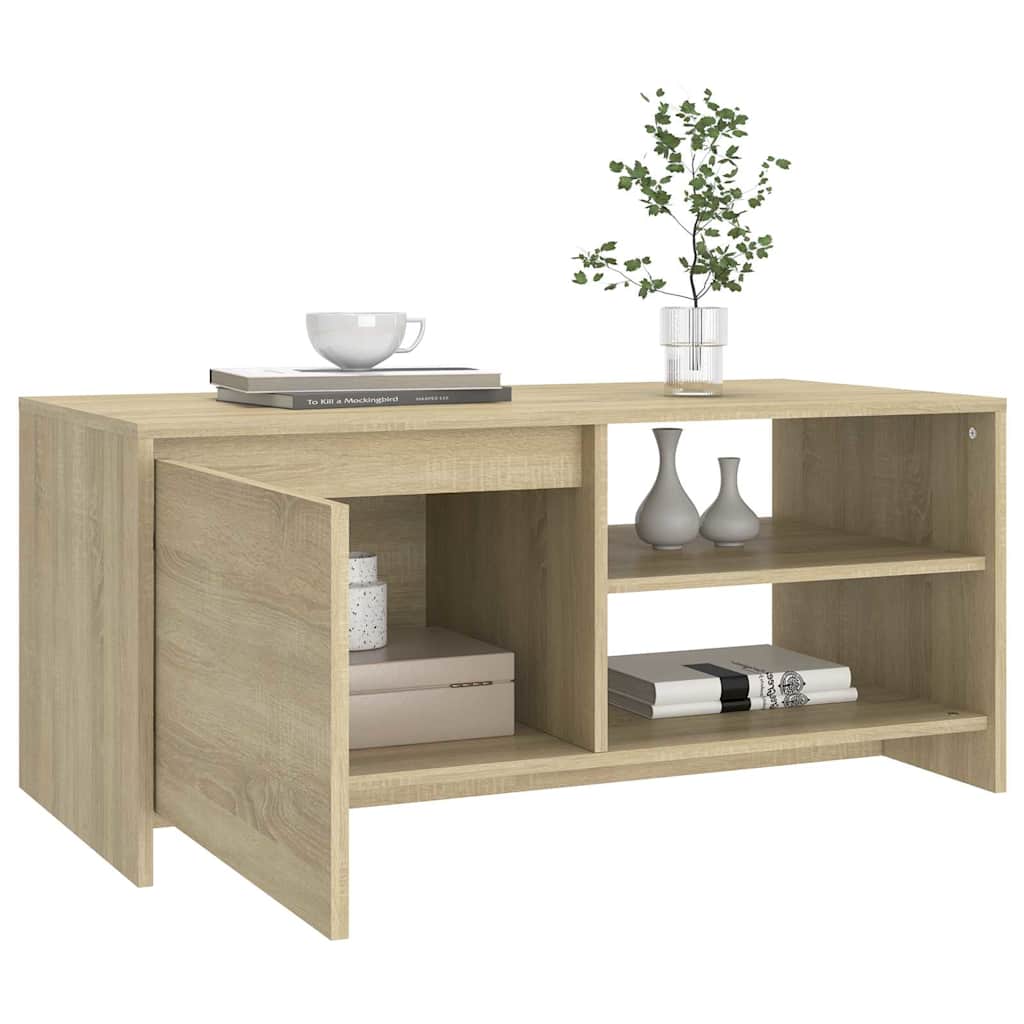 vidaXL Coffee Table Sonoma Oak 102x50x45 cm Engineered Wood