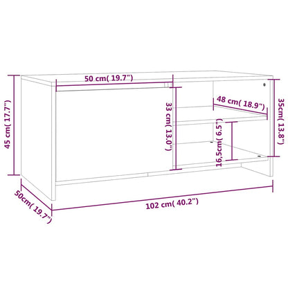 vidaXL Coffee Table Sonoma Oak 102x50x45 cm Engineered Wood