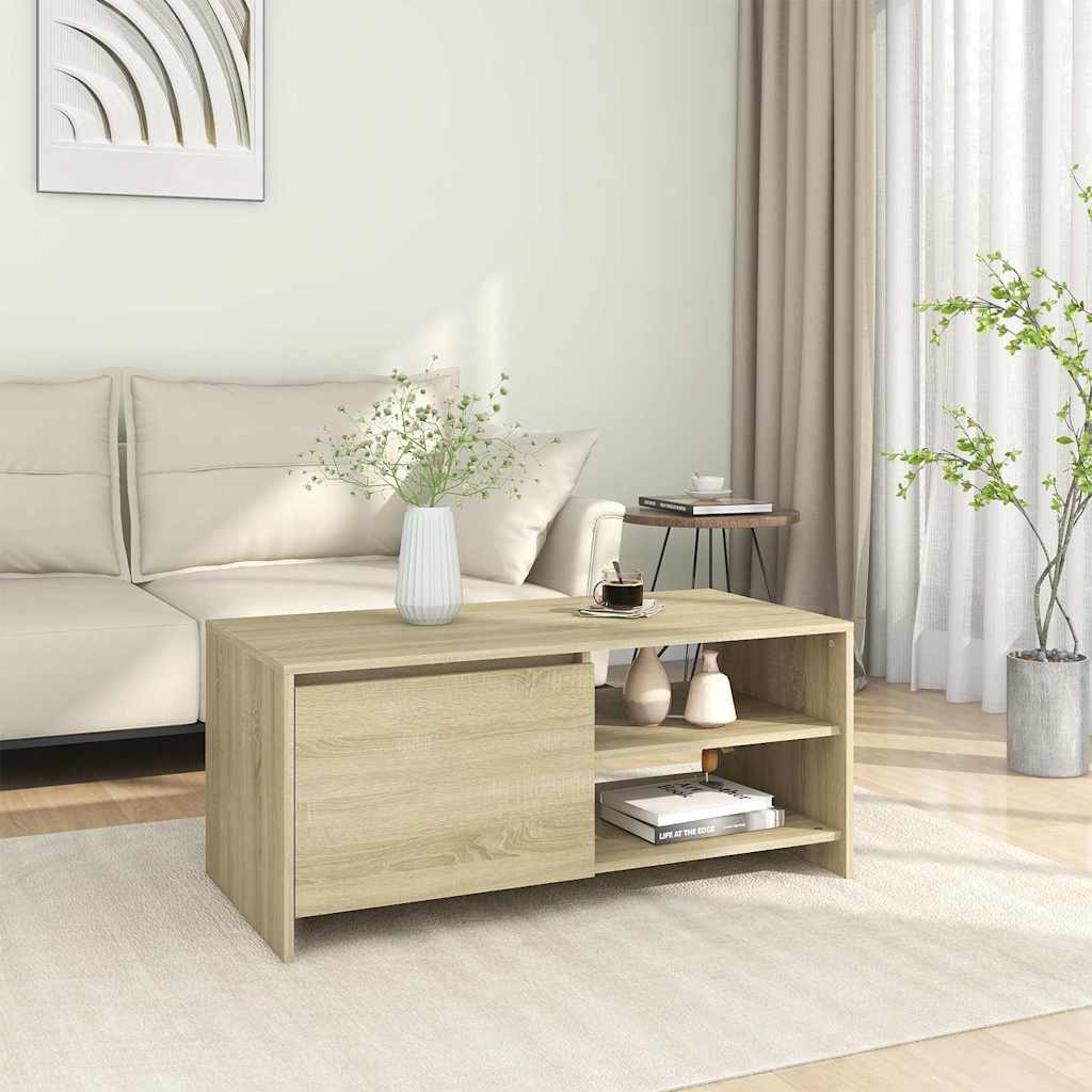 vidaXL Coffee Table Sonoma Oak 102x50x45 cm Engineered Wood