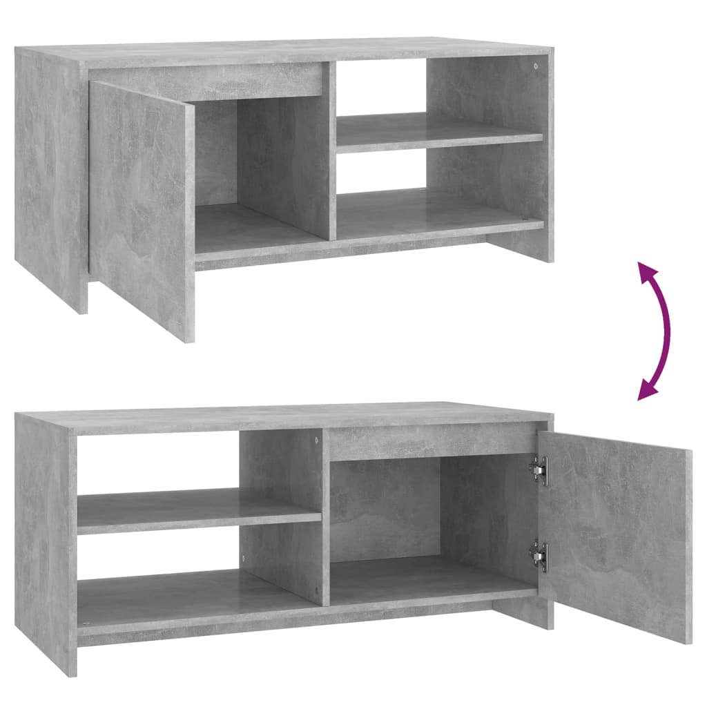 vidaXL Coffee Table Concrete Grey 102x50x45 cm Engineered Wood