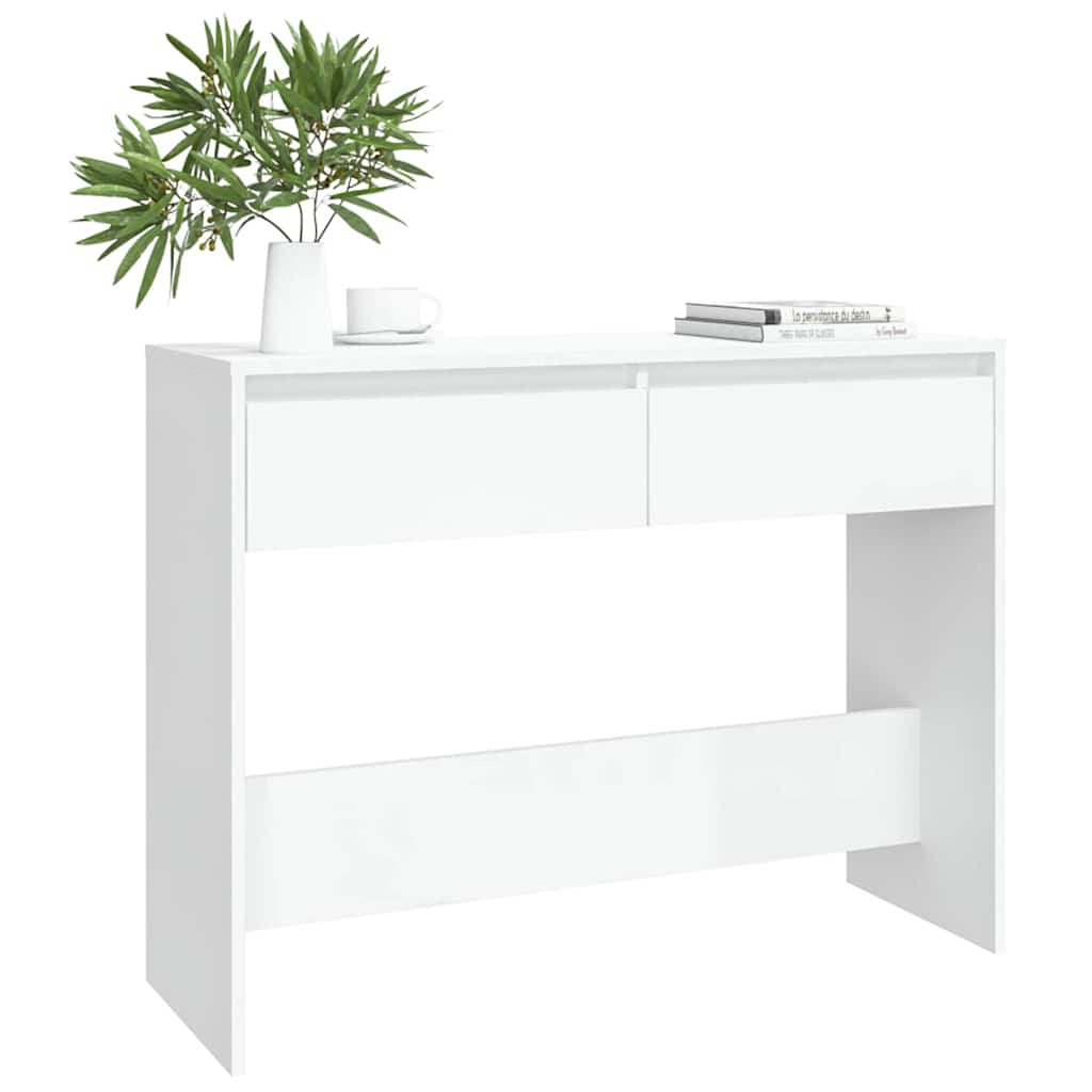 809836 vidaXL Console Table White 100x35x76,5 cm Engineered Wood