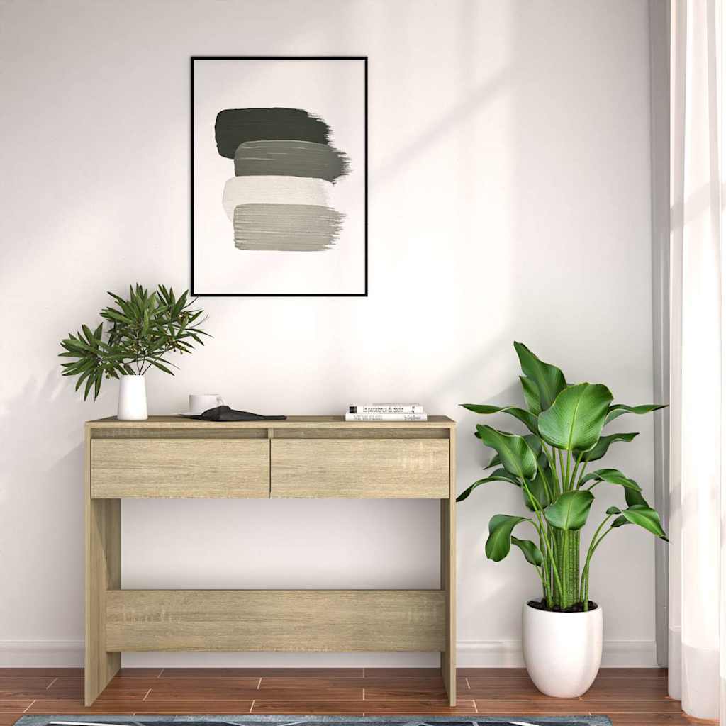 vidaXL Console Table Sonoma Oak 100x35x76,5 cm Engineered Wood