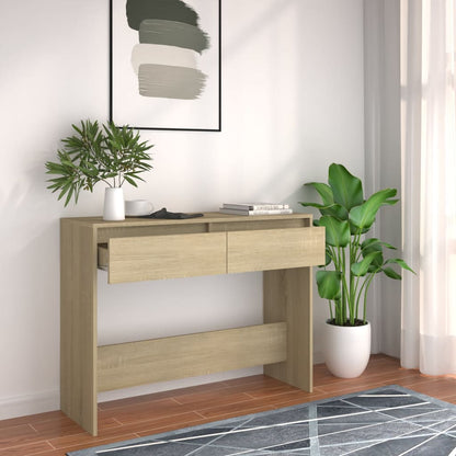 vidaXL Console Table Sonoma Oak 100x35x76.5 cm Engineered Wood